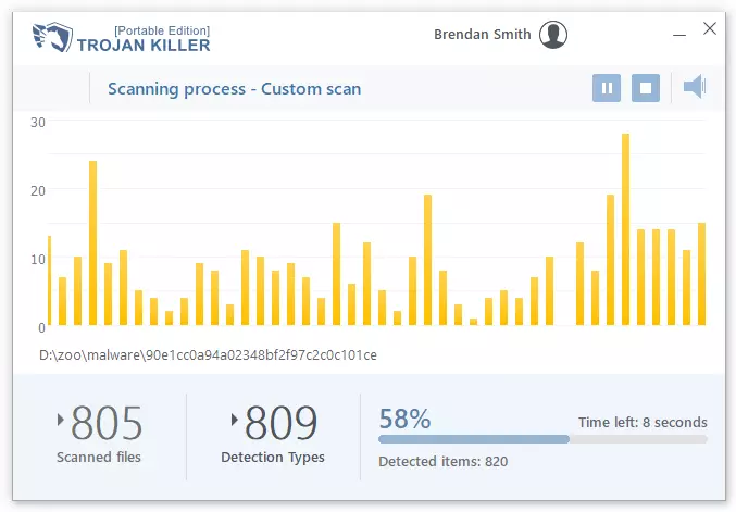 Scanvorgang im Trojan Killer