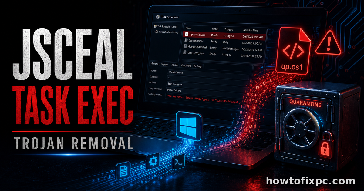 Trojan:Win32/JScealTaskExec: What It Means and How to Remove It