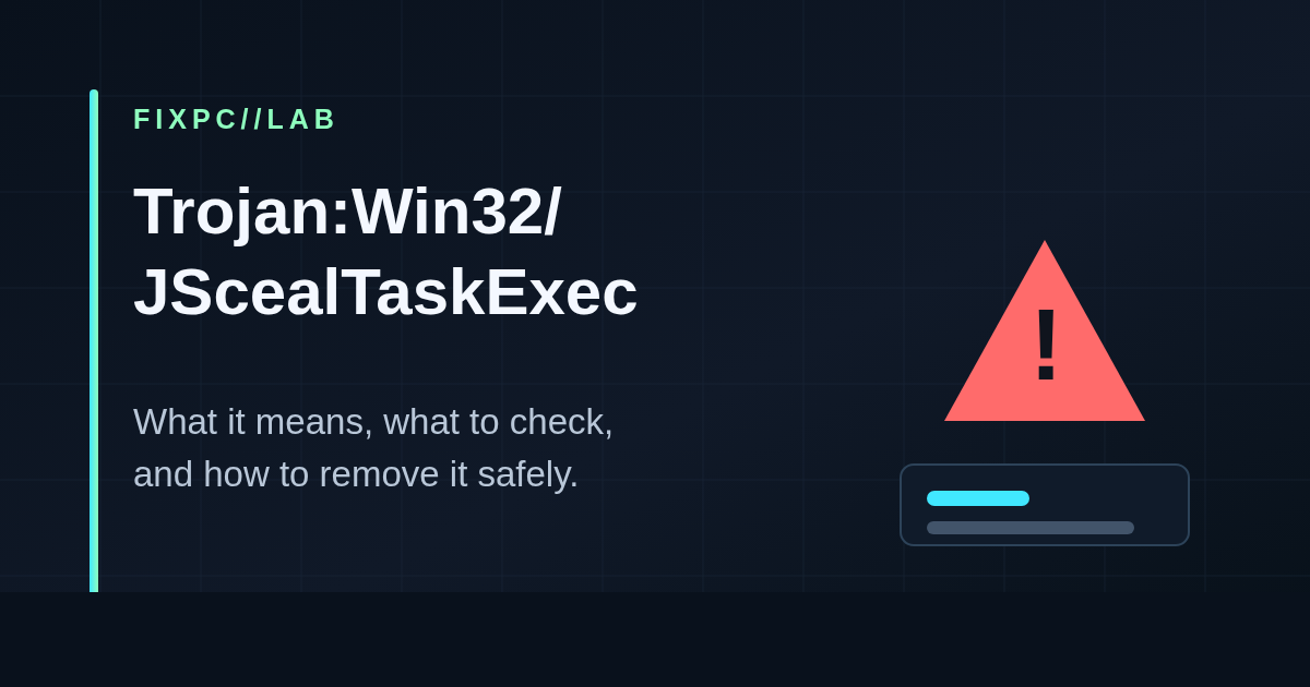 Trojan:Win32/JScealTaskExec: What It Means and How to Remove It